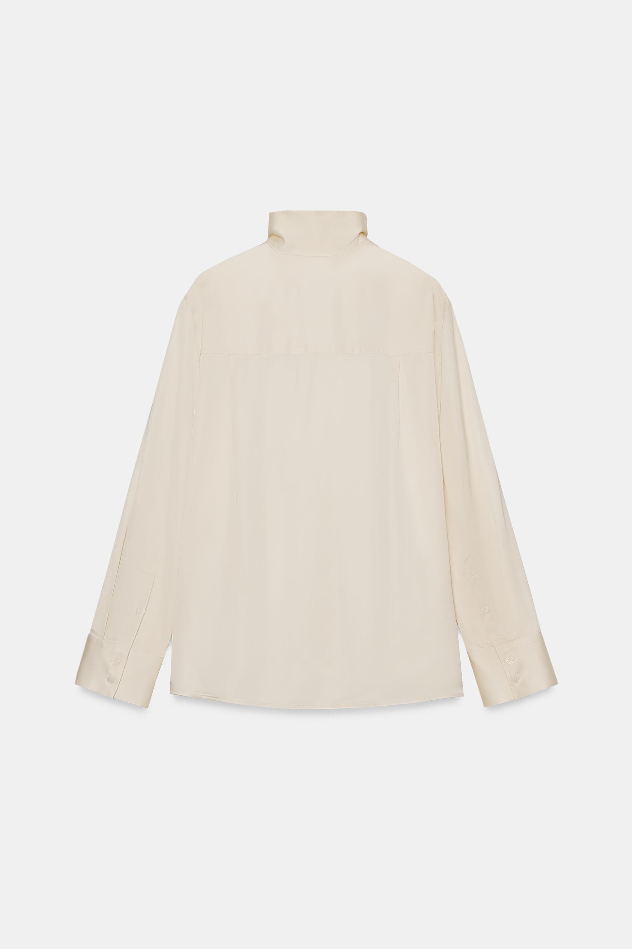 ZW COLLECTION FLOWY SATIN EFFECT SHIRT