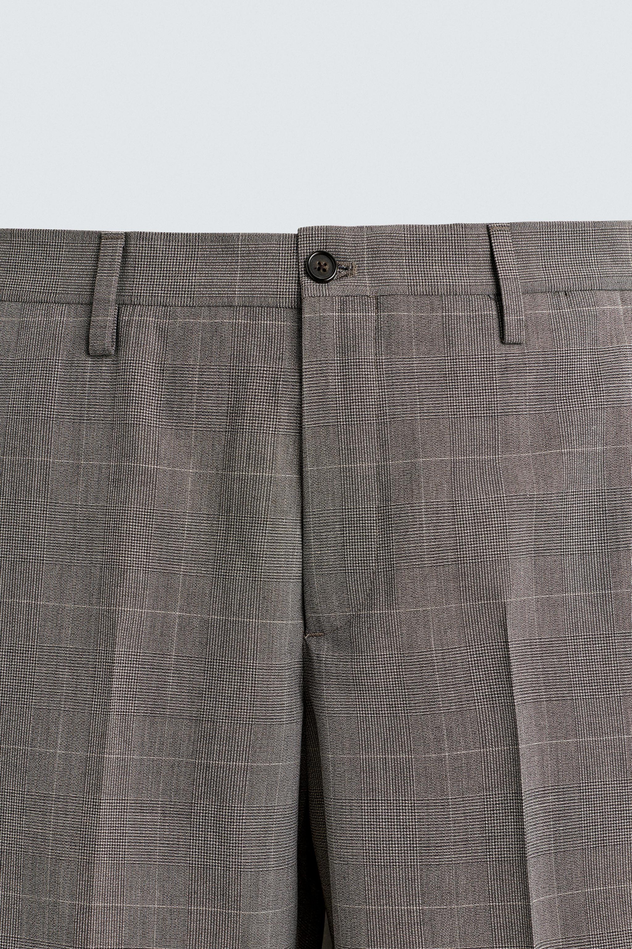 PLAID SUIT PANTS