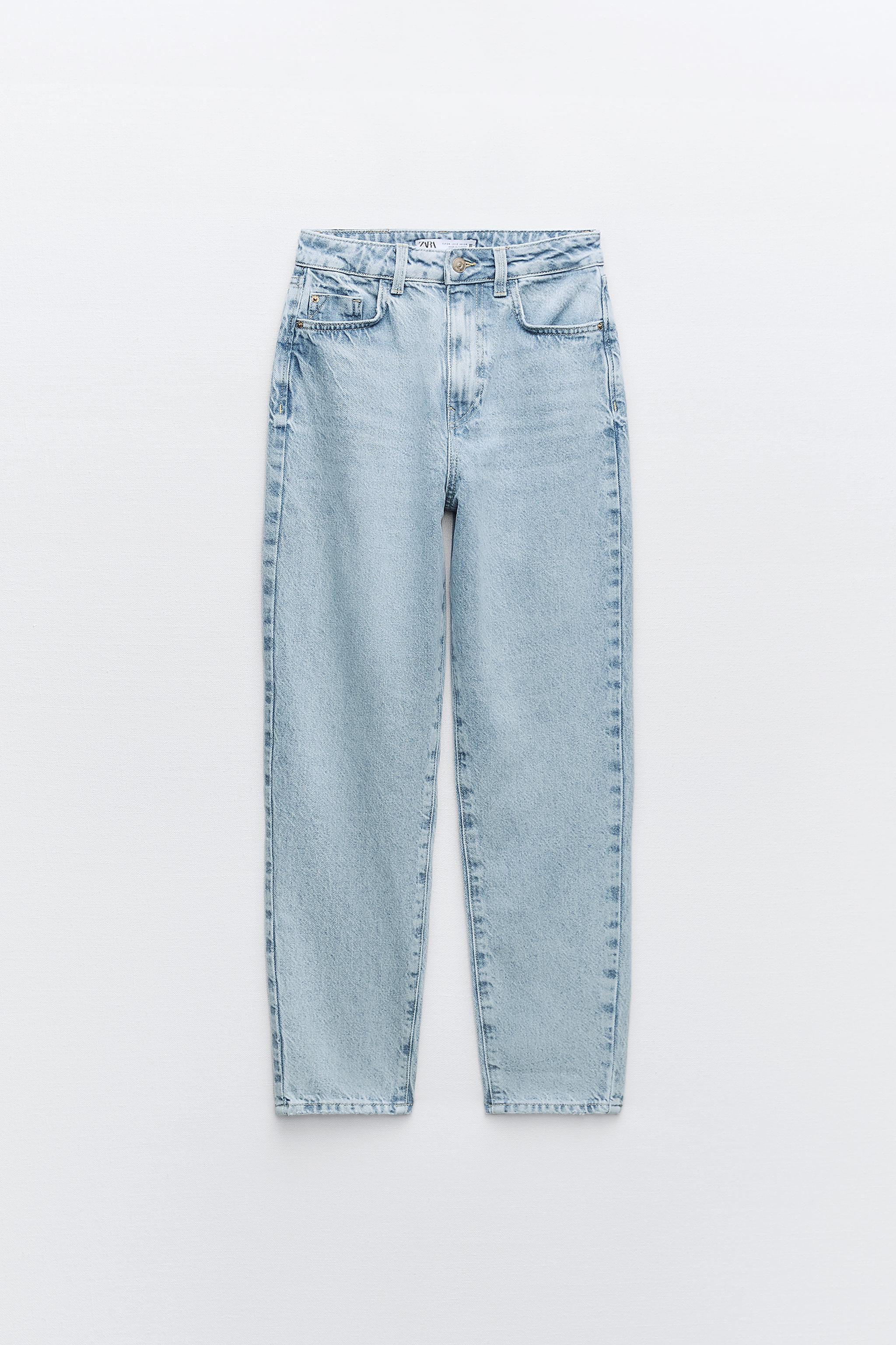 Zara mom store jeans light blue