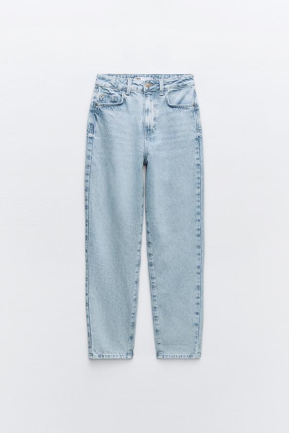 JEANS Z1975 MOM FIT TIRO ALTO - Azul claro de Zara - Imagen 5