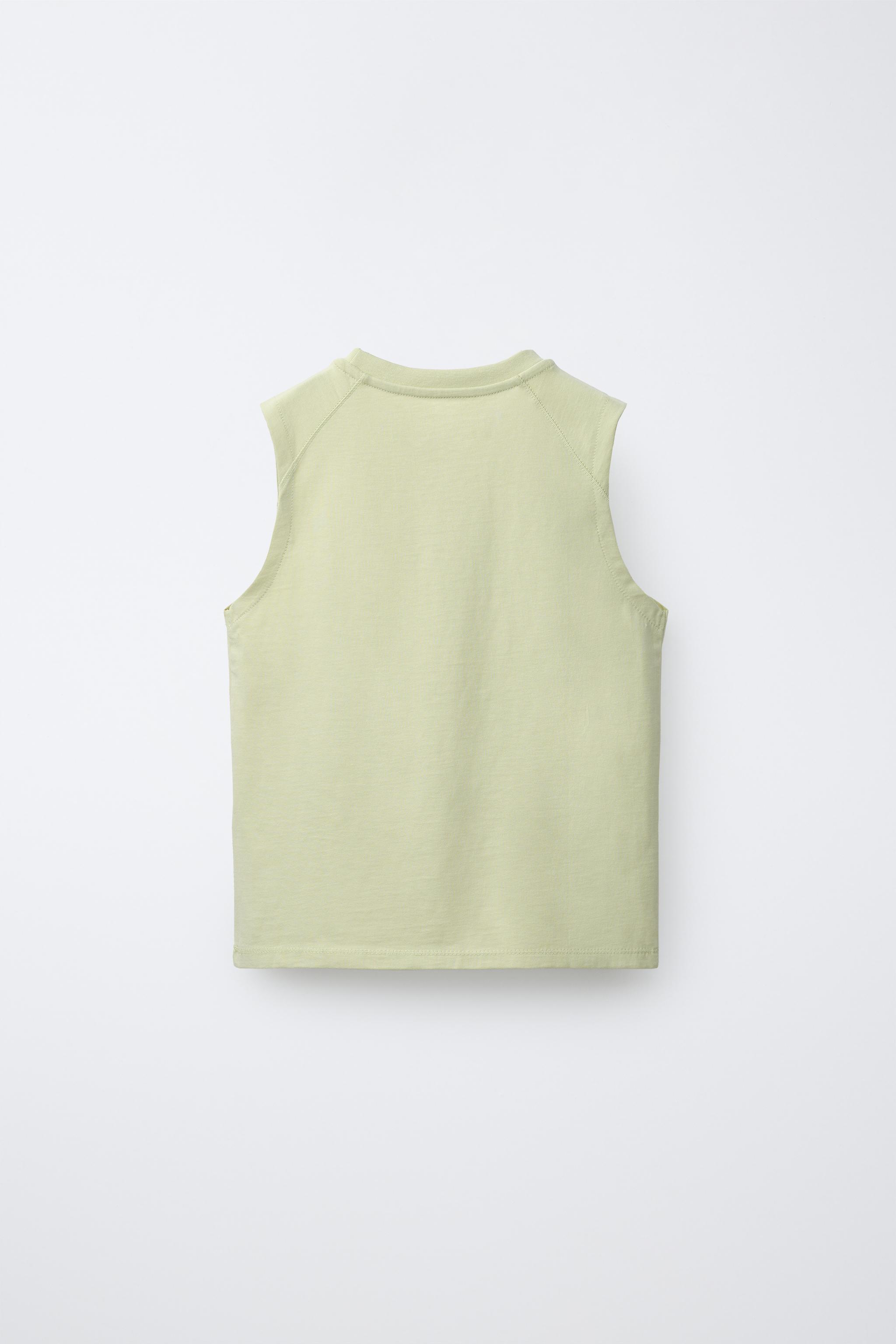 SLEEVELESS PLAIN T-SHIRT
