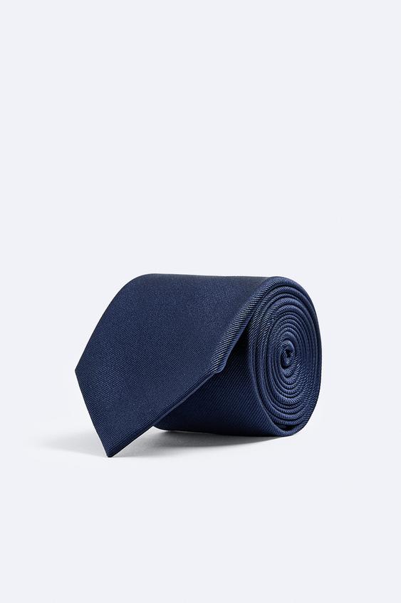 CORBATA BÁSICA 100% SEDA - Azul | ZARA España