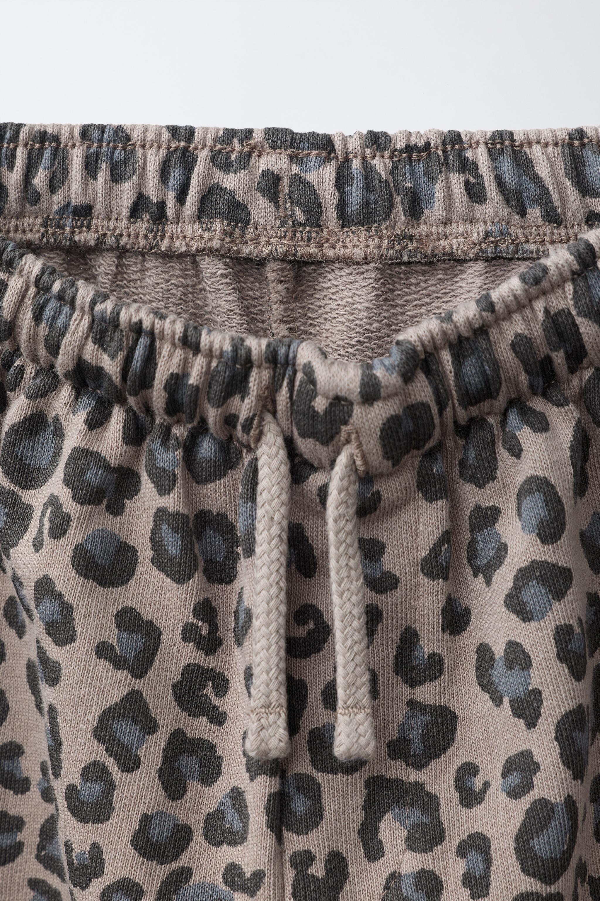 PANTALON BALLON ANIMAL PRINT EN MOLLETON