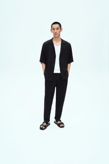 Zara RELAXED FIT 襯衫 - 黑色