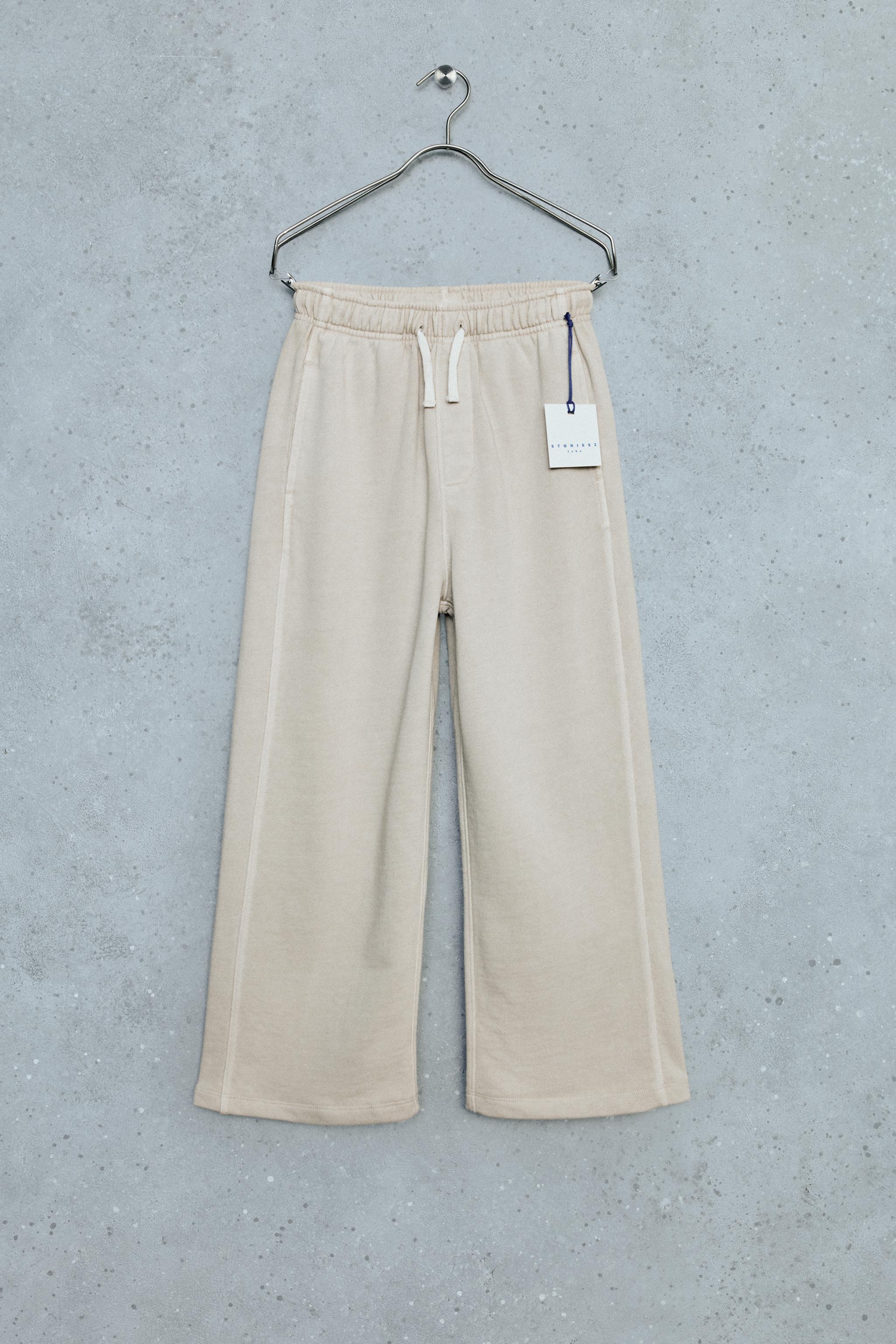STORIESZ - STRAIGHT FLEECE PANTS — Ecru / Beige