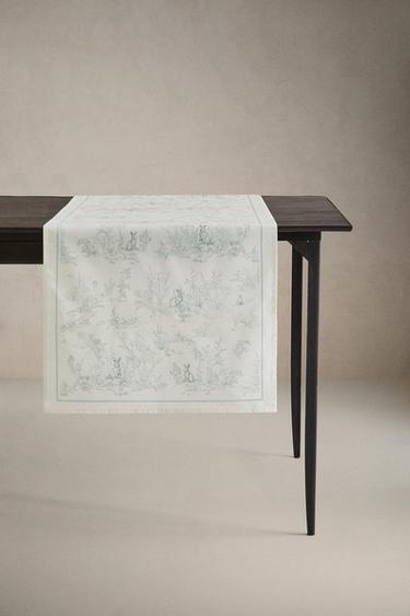 GEWACHSTER TISCHLÄUFER - Blau von Zara - Bild 0