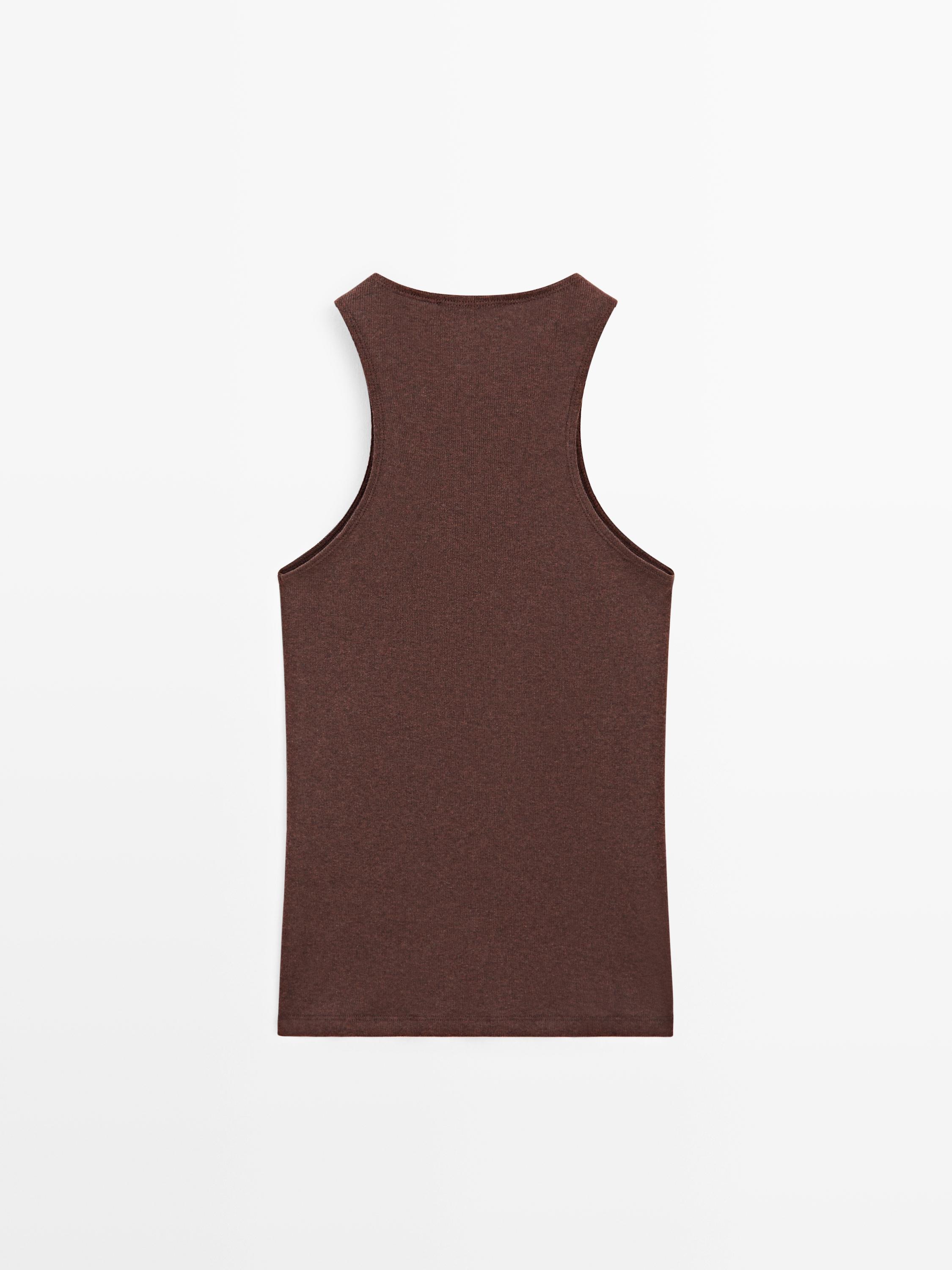 Top en maille légère 100 % coton