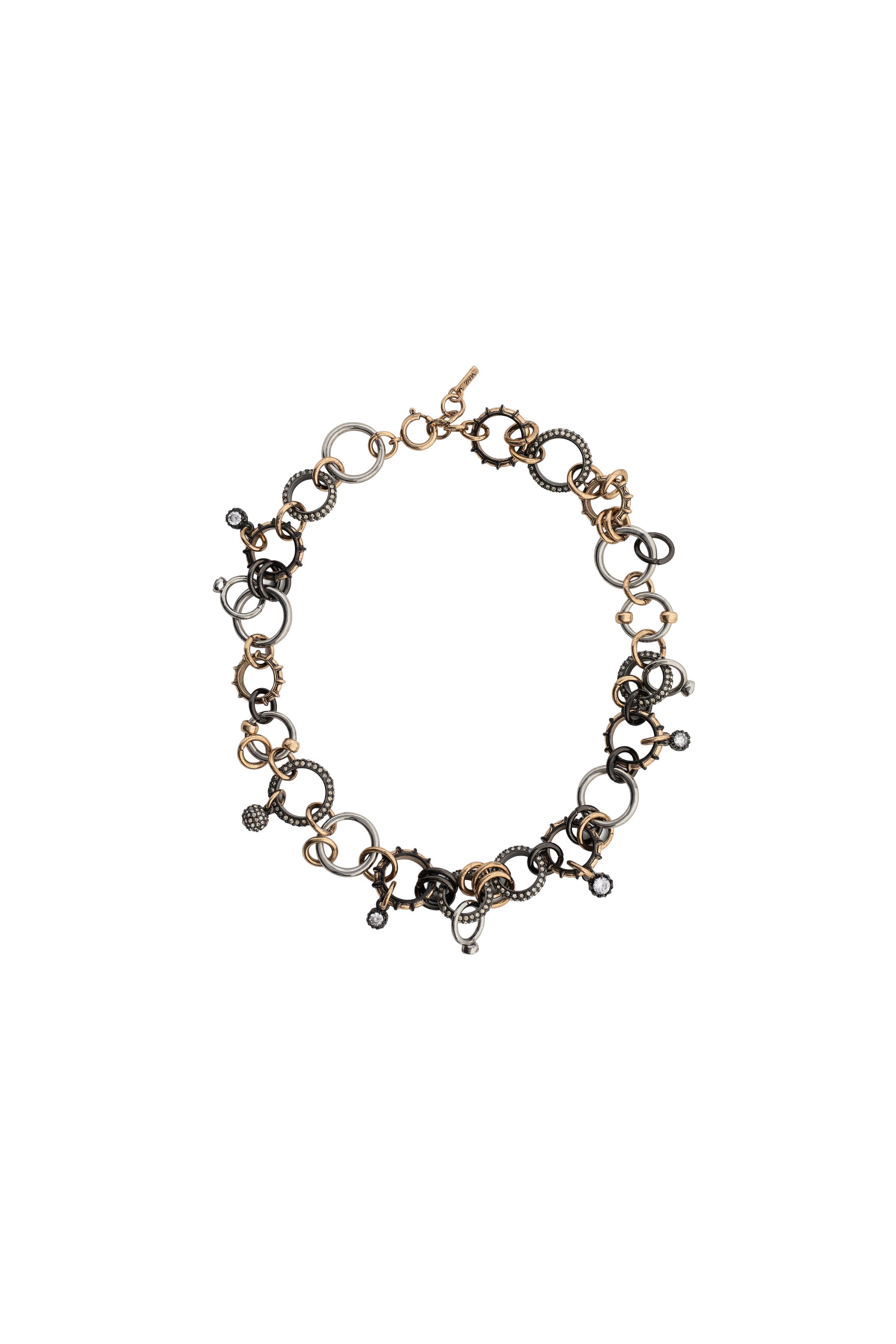 COLLIER CHAÎNE ANNEAUX COMBINÉS BIJOUX LIMITED EDITION