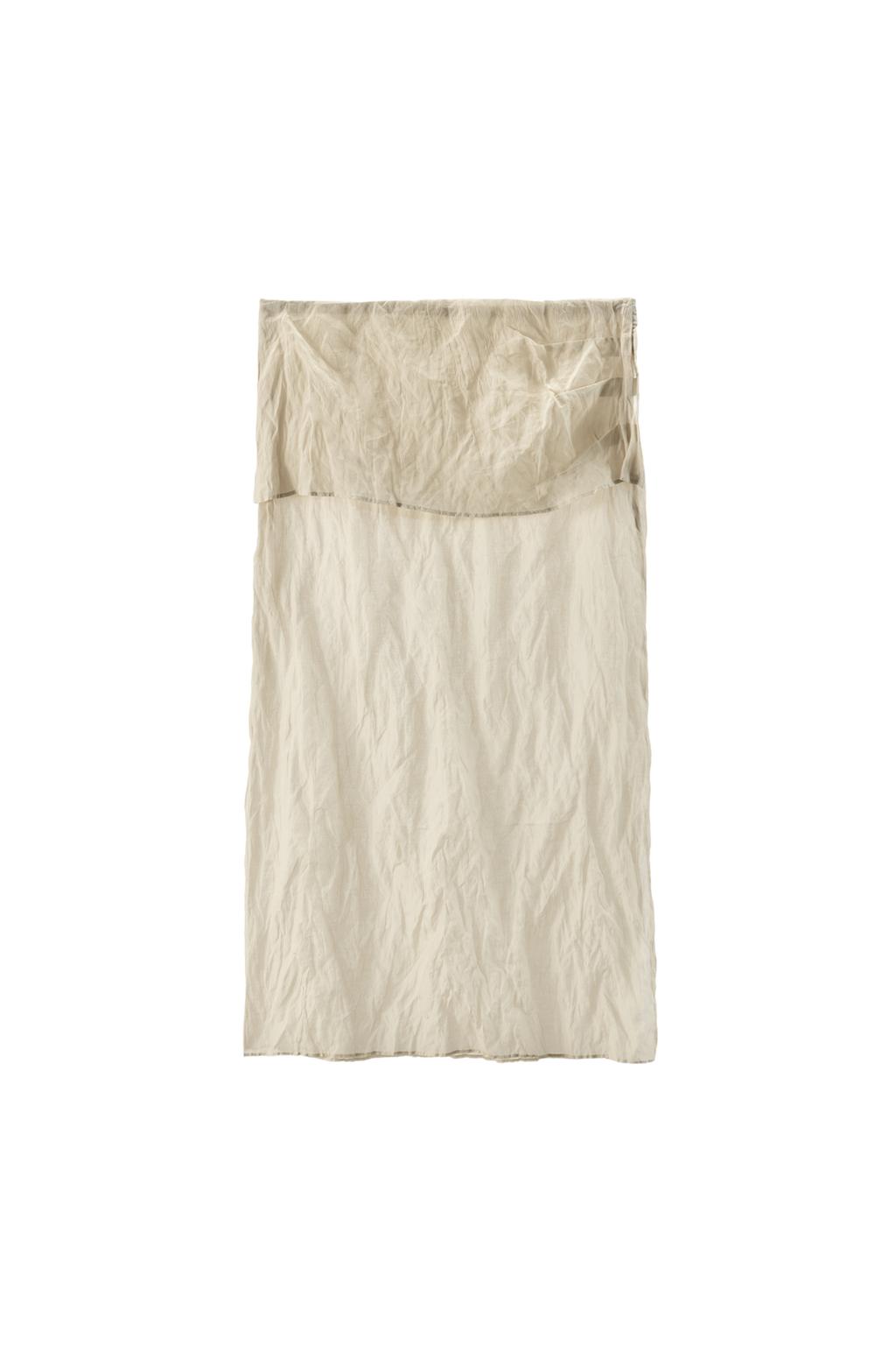 WRINKLED EFFECT MIDI SKIRT - image 3