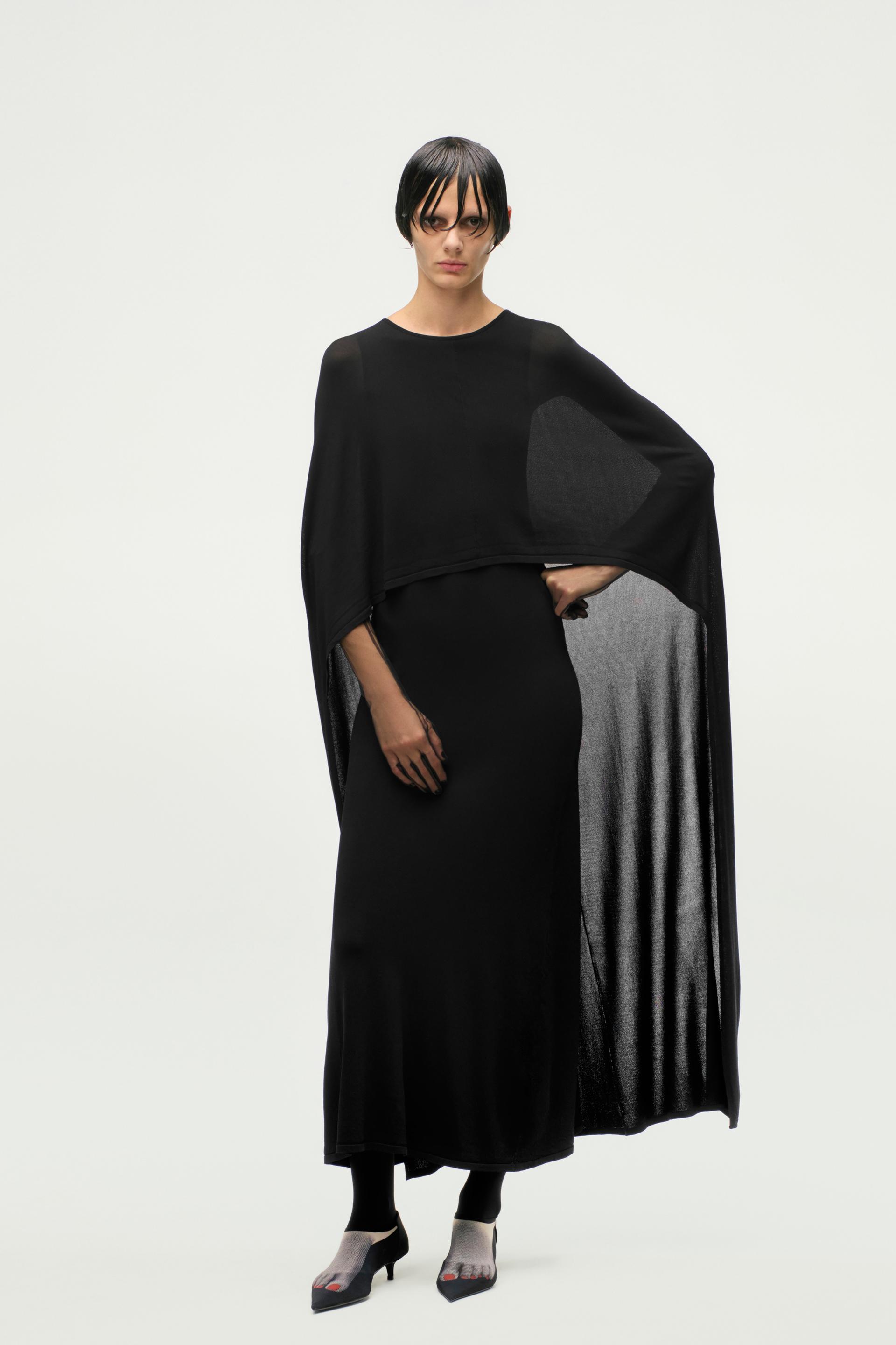 Dress with cape sleeves zara best sale