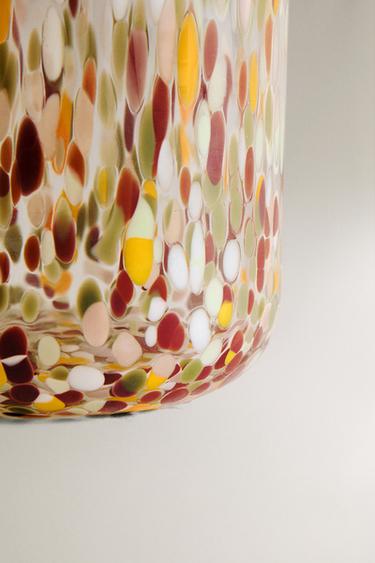 BLOWN GLASS TUMBLER WITH SPECKLED DESIGN - Brown by Zara - Image 3