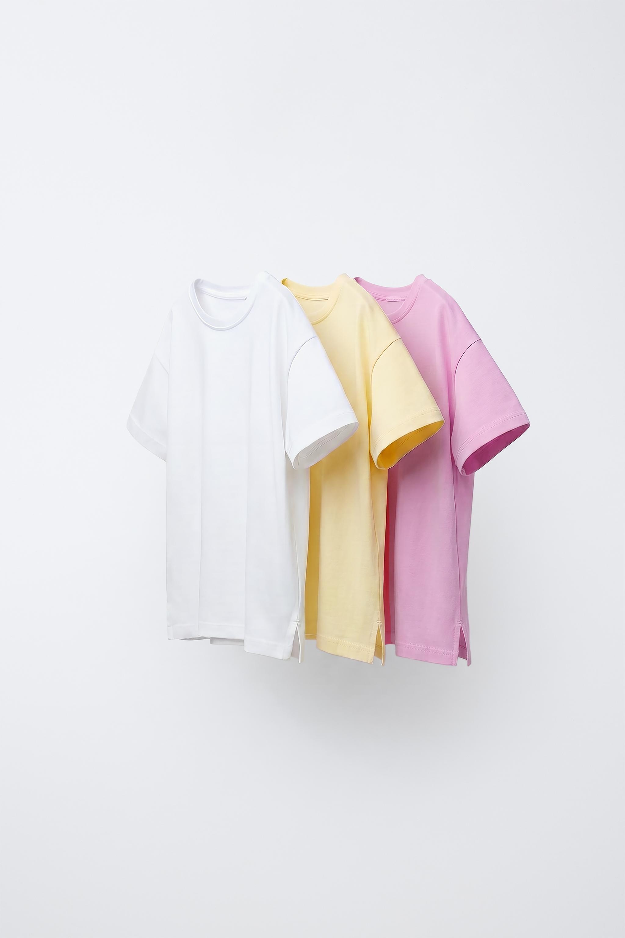 THREE-PACK OF BASIC T-SHIRTS — Pink