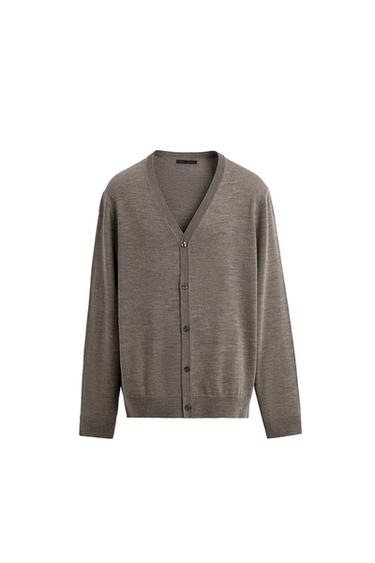 100% WOOL CARDIGAN