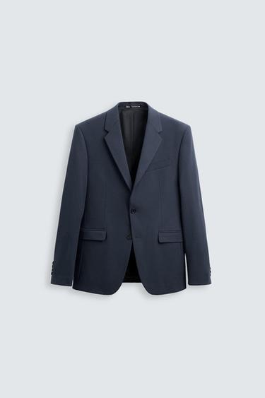 Zara TEXTURED SUIT BLAZER - Ink blue