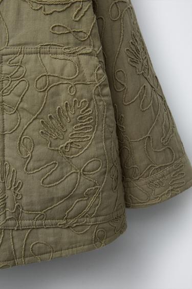 EMBROIDERED JACKET - Light khaki by Zara