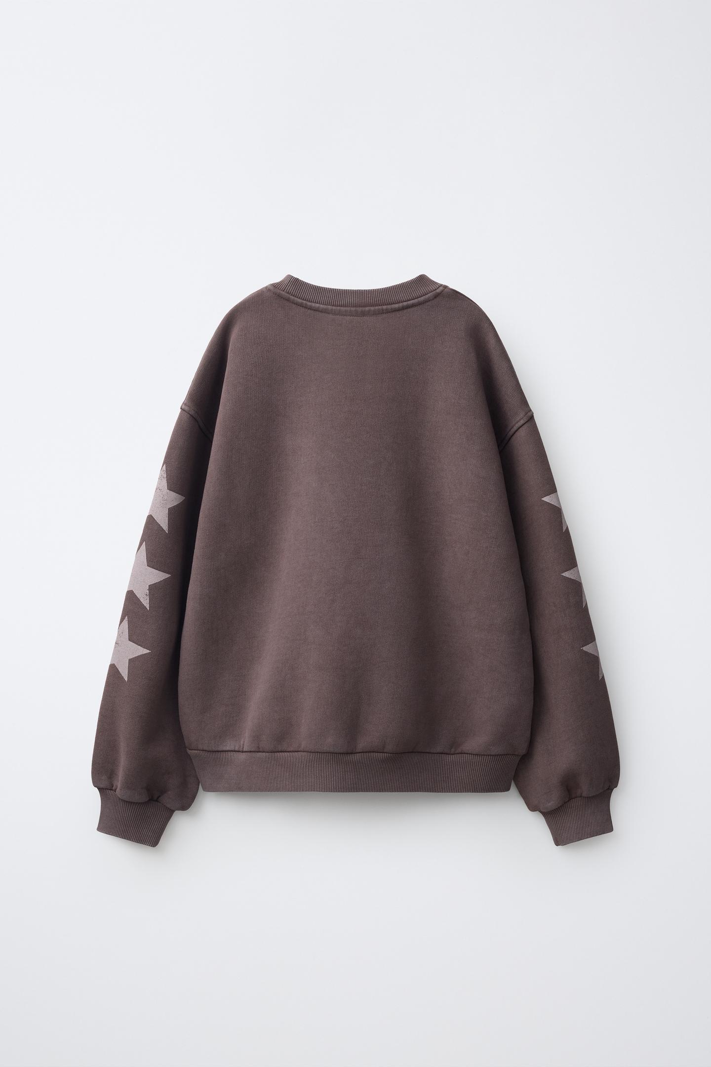 Детская толстовка Zara Urban Print, цвет: Светлый коричневый — фото 2