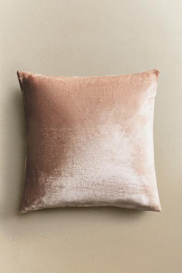 VELVET CUSHION COVER - Pink by Zara