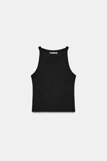 TOP HALTER - Negro de Zara