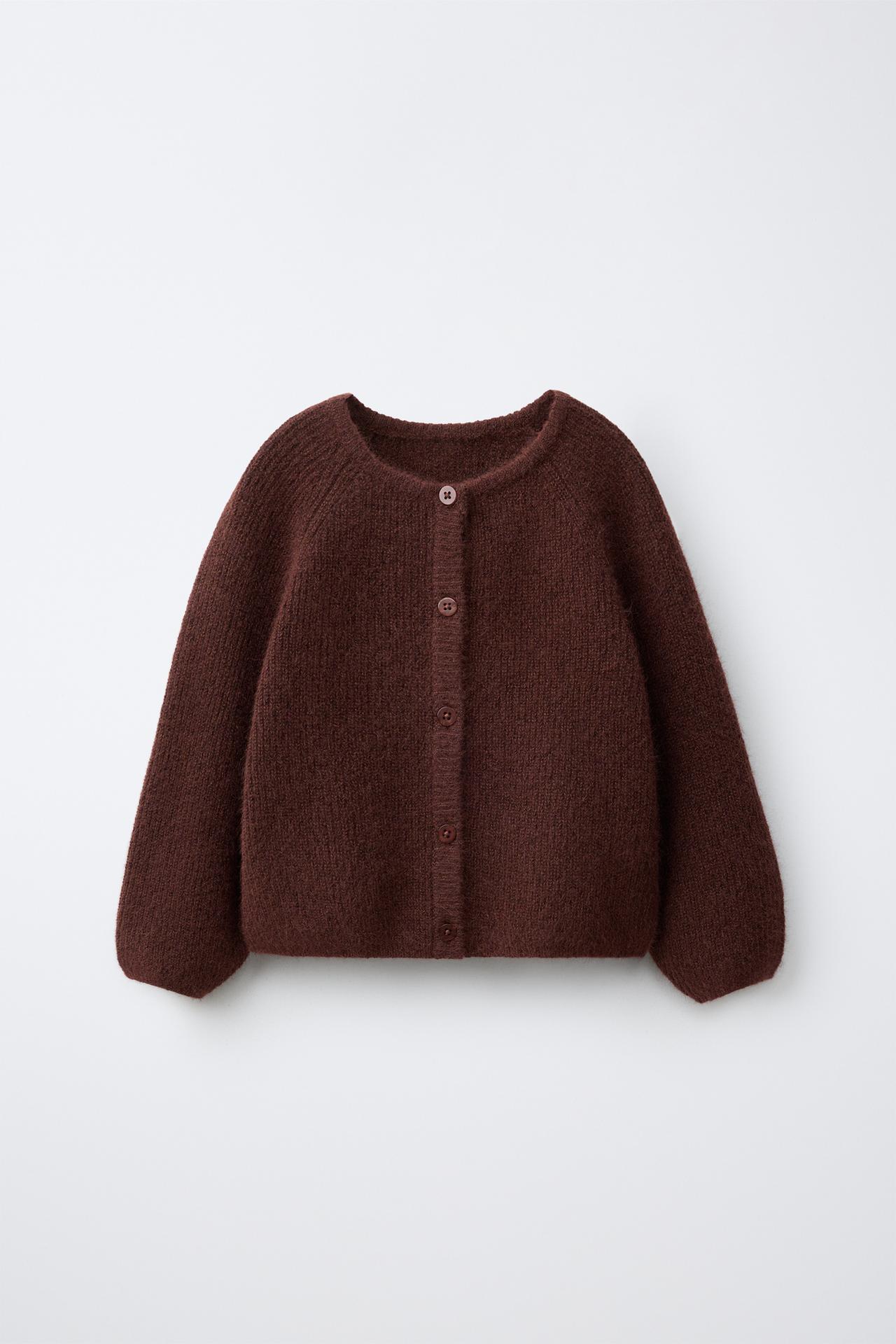 BASIC CARDIGAN — Brown