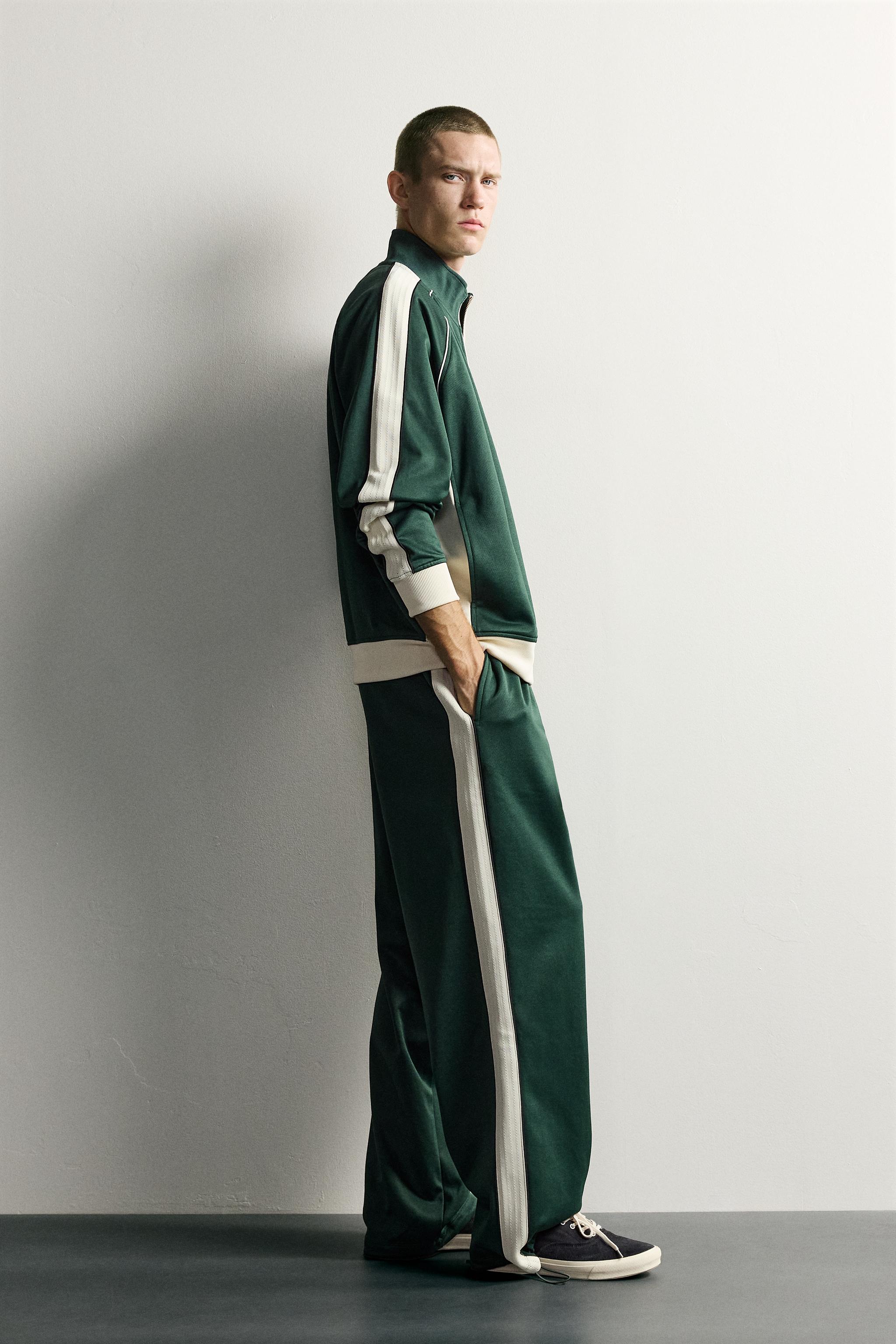 RETRO CONTRAST-STRIPE TRACK JACKET