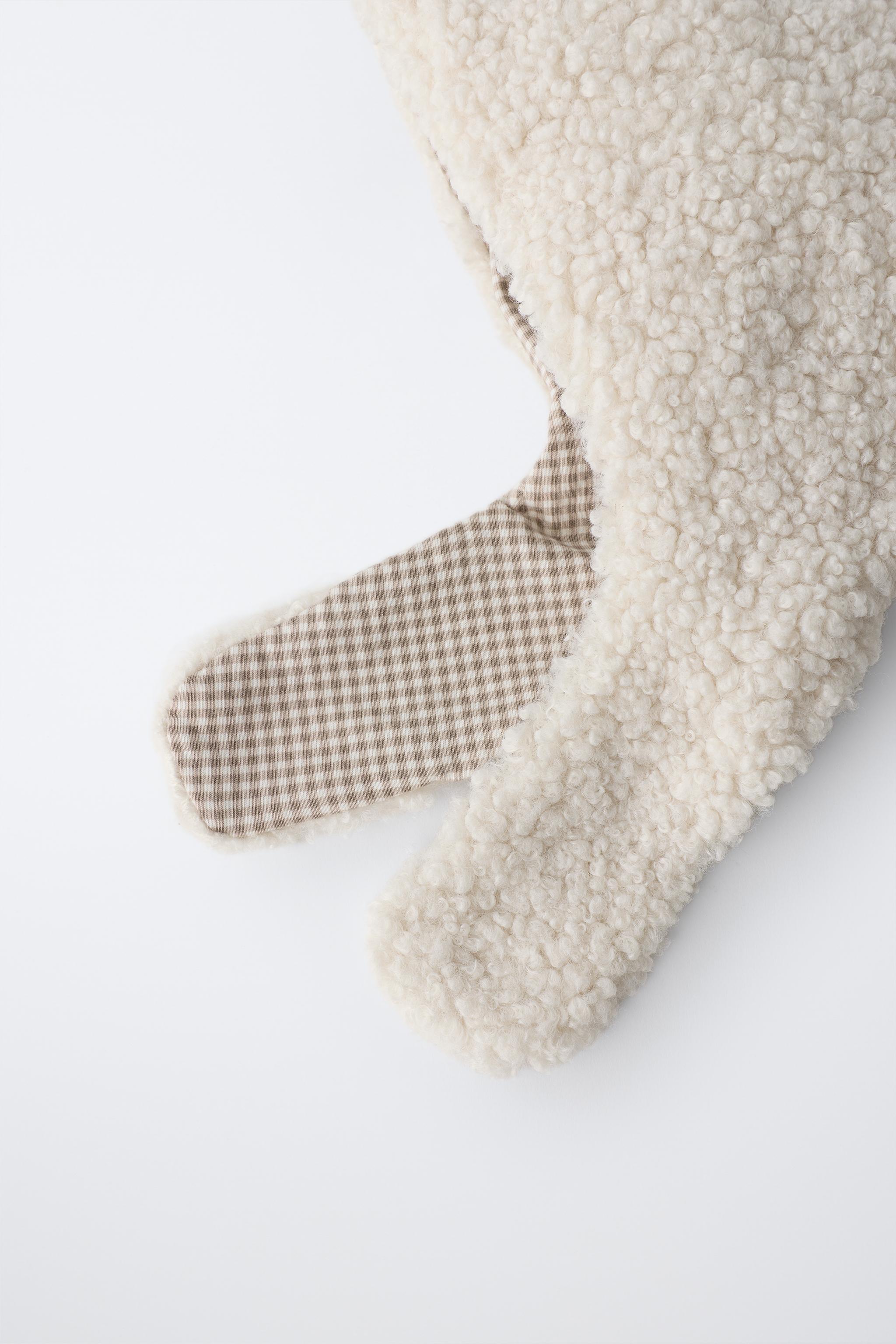 CAPUCHE EFFET MOUTON DOUBLURE CARREAUX