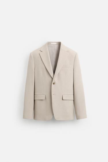 SLIM FIT KOSTUUMBLAZER - Zand / Gemêleerd van Zara