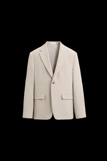 SLIM-FIT-ANZUGBLAZER - Sandfarben / meliert von Zara