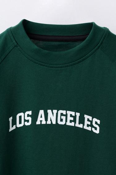 T-SHIRT JOGGING ÉTIQUETTE - Vert foncé de Zara - Image 2