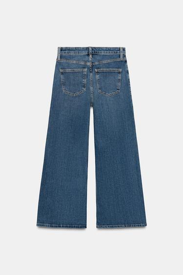JEANS ZW COLLECTION WIDE LEG TIRO ALTO - Azul medio de Zara