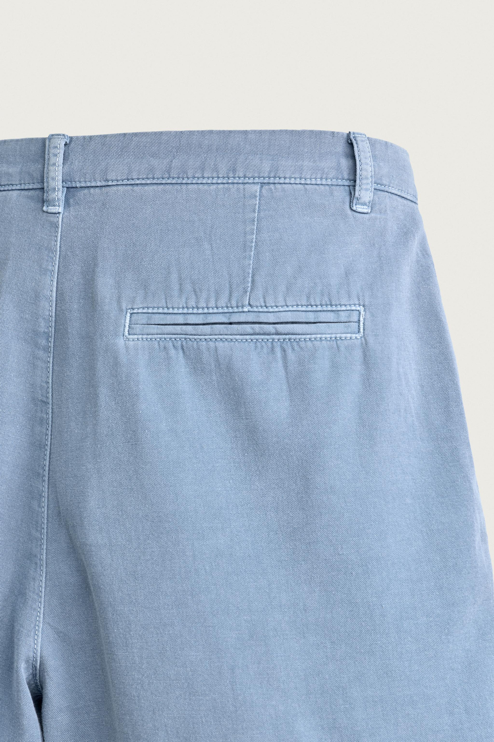 Мужские шорты Zara WASHED REGULAR FIT SHORTS — фото 10