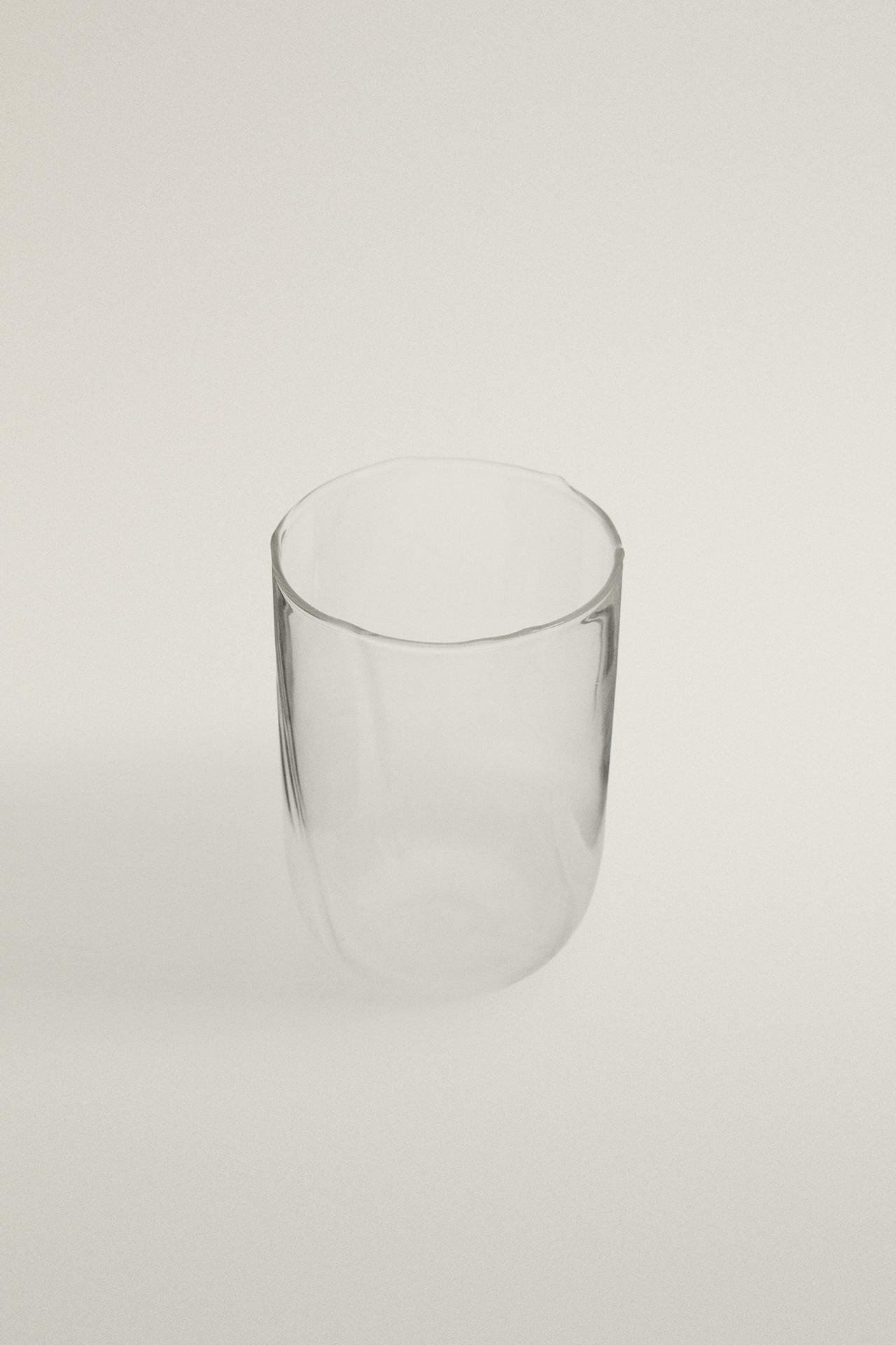 BOROSILICATE GLASS TOOTHBRUSH TUMBLER — Transparent