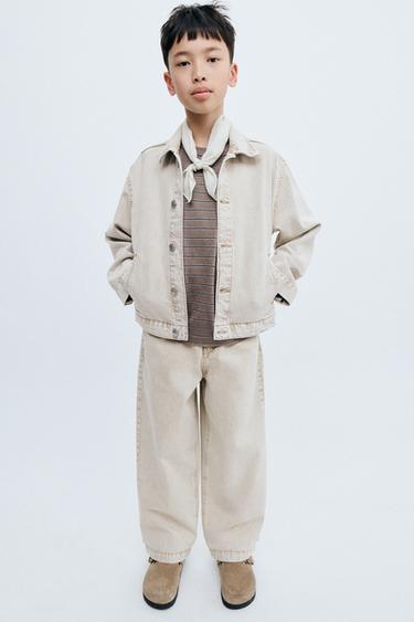 STORIESZ - GESTREIFTES T-SHIRT - Cremefarben / Braun von Zara