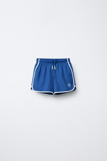 Zara 6-14 YEARS/ PALM TREE SWIM SHORTS - Ink blue
