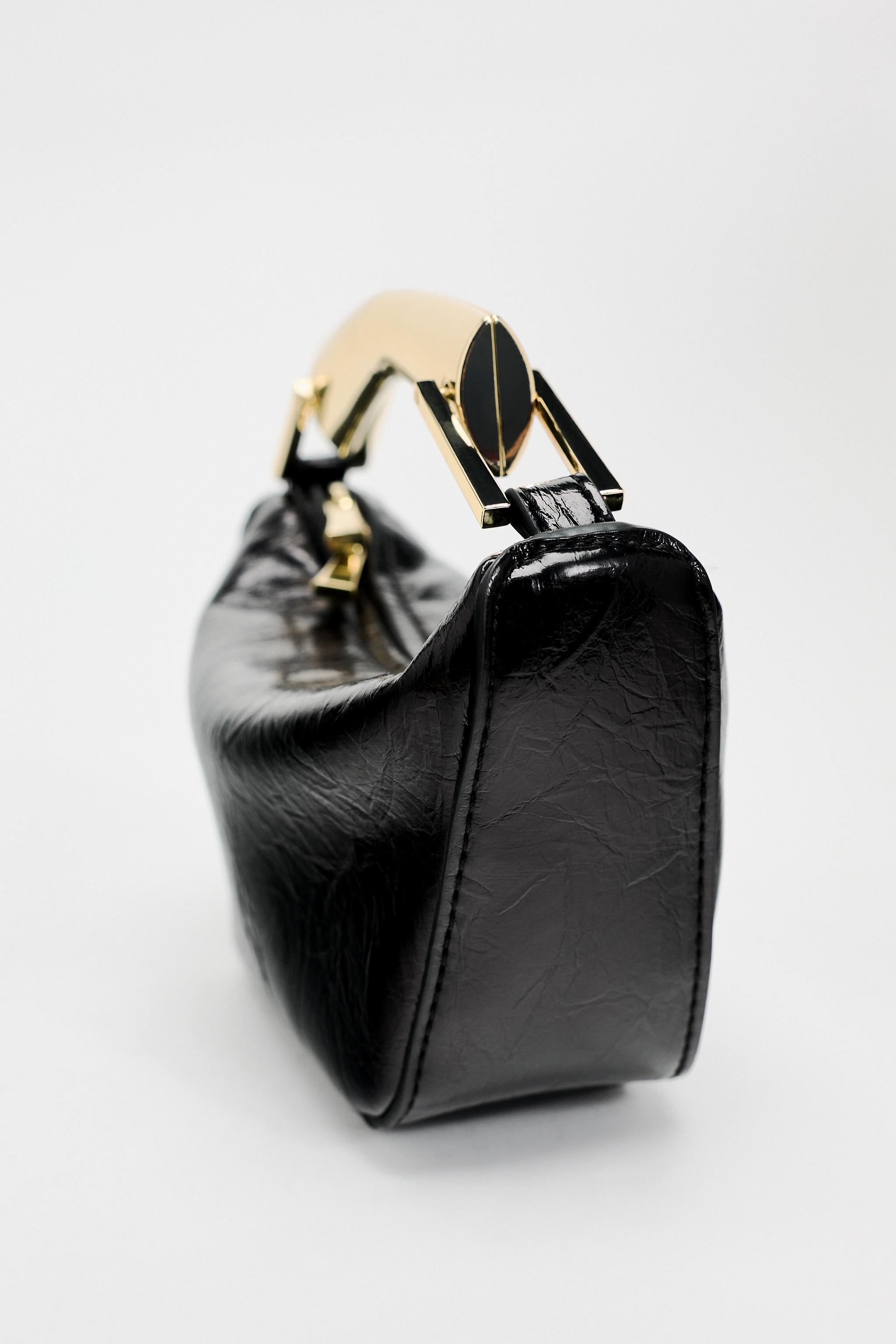 MINI BUCKET BAG WITH METAL HANDLE