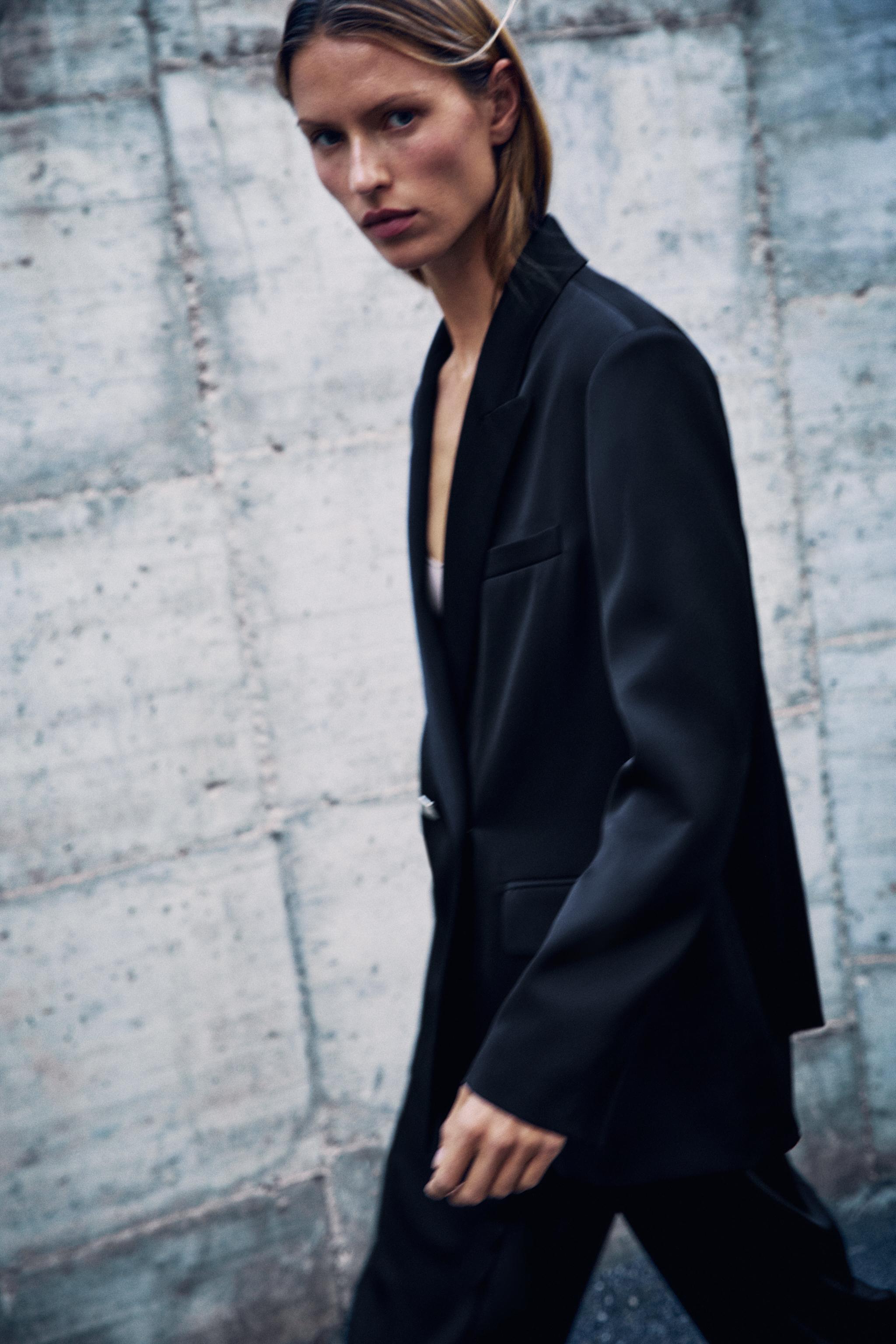 BLAZER CROISÉ SATINÉ