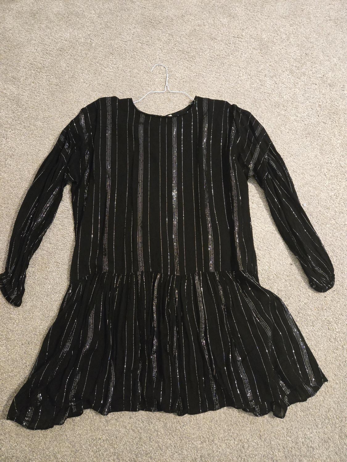 BLACK SHINY MINI DRESS - Image 4