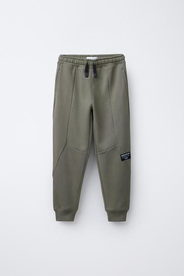 PANTALÓN JOGGER INTERLOCK PIQUÉ - VERDE de Zara