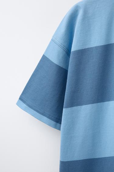 VARSITY STRIPED POLO SHIRT - Blue by Zara - Image 3