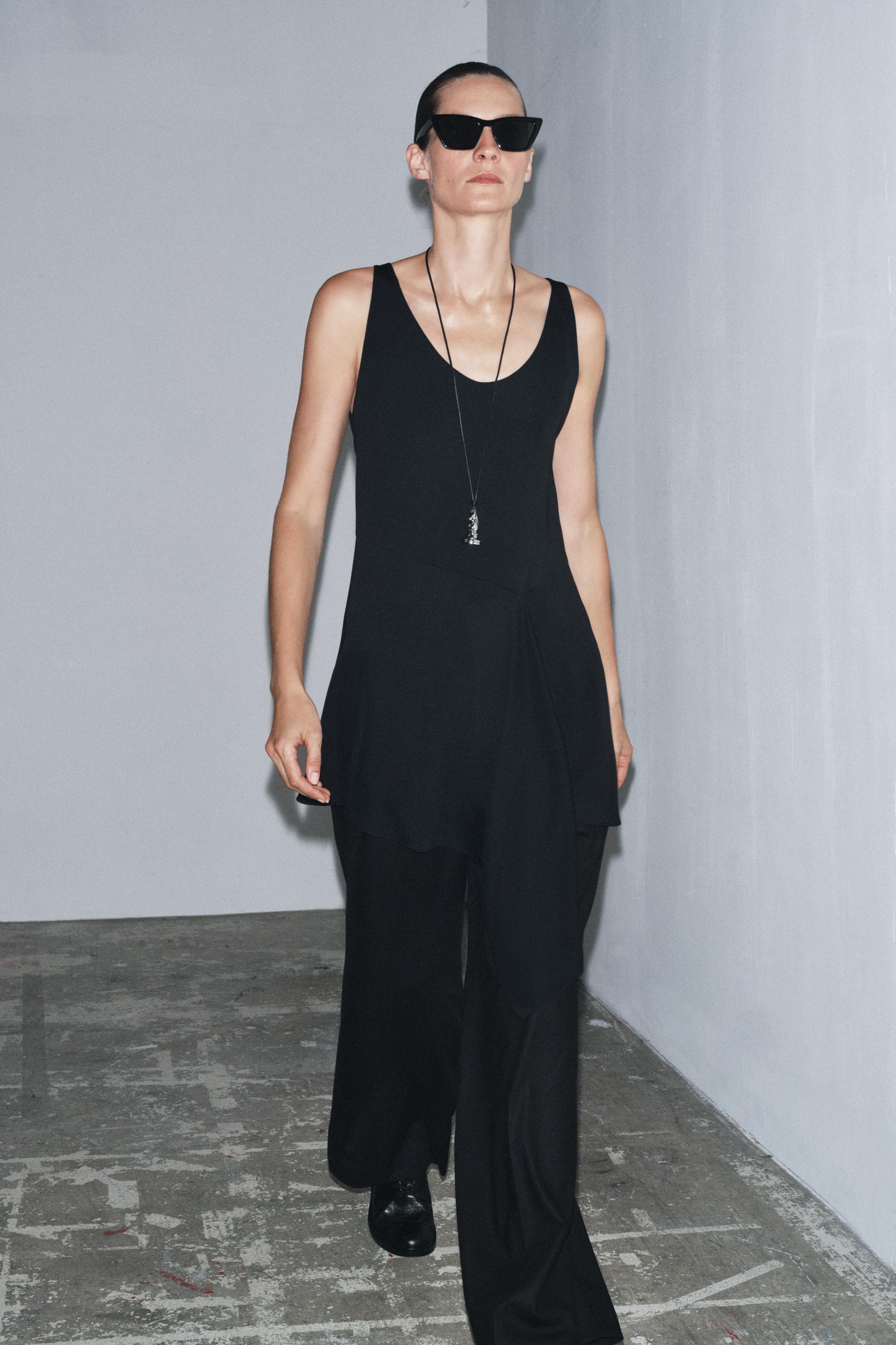 トップス　ynw sama ASYMMETRIC ZW COLLECTION TOP - Black | ZARA Canada