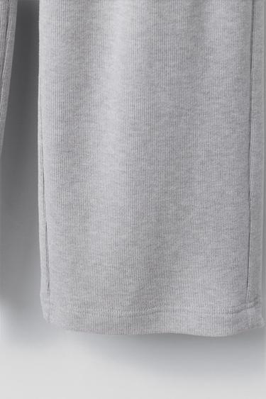 SOFT TOUCH WIDE-LEG TROUSERS - Grey by Zara