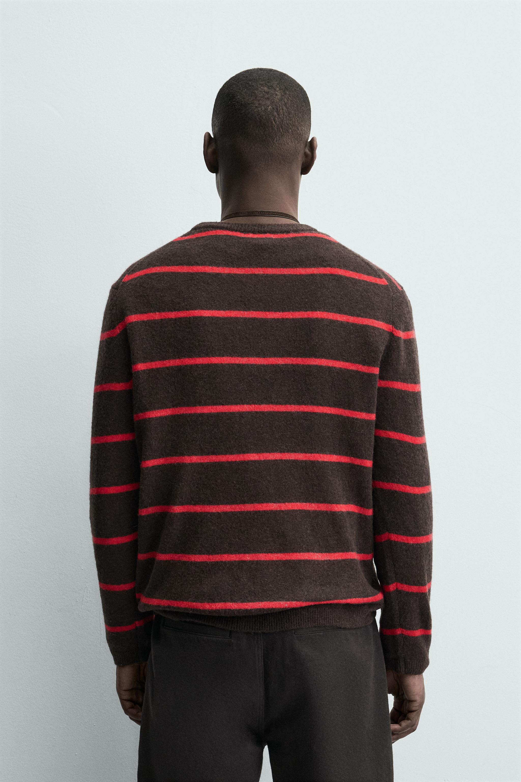 PULL À RAYURES AVEC LAINE