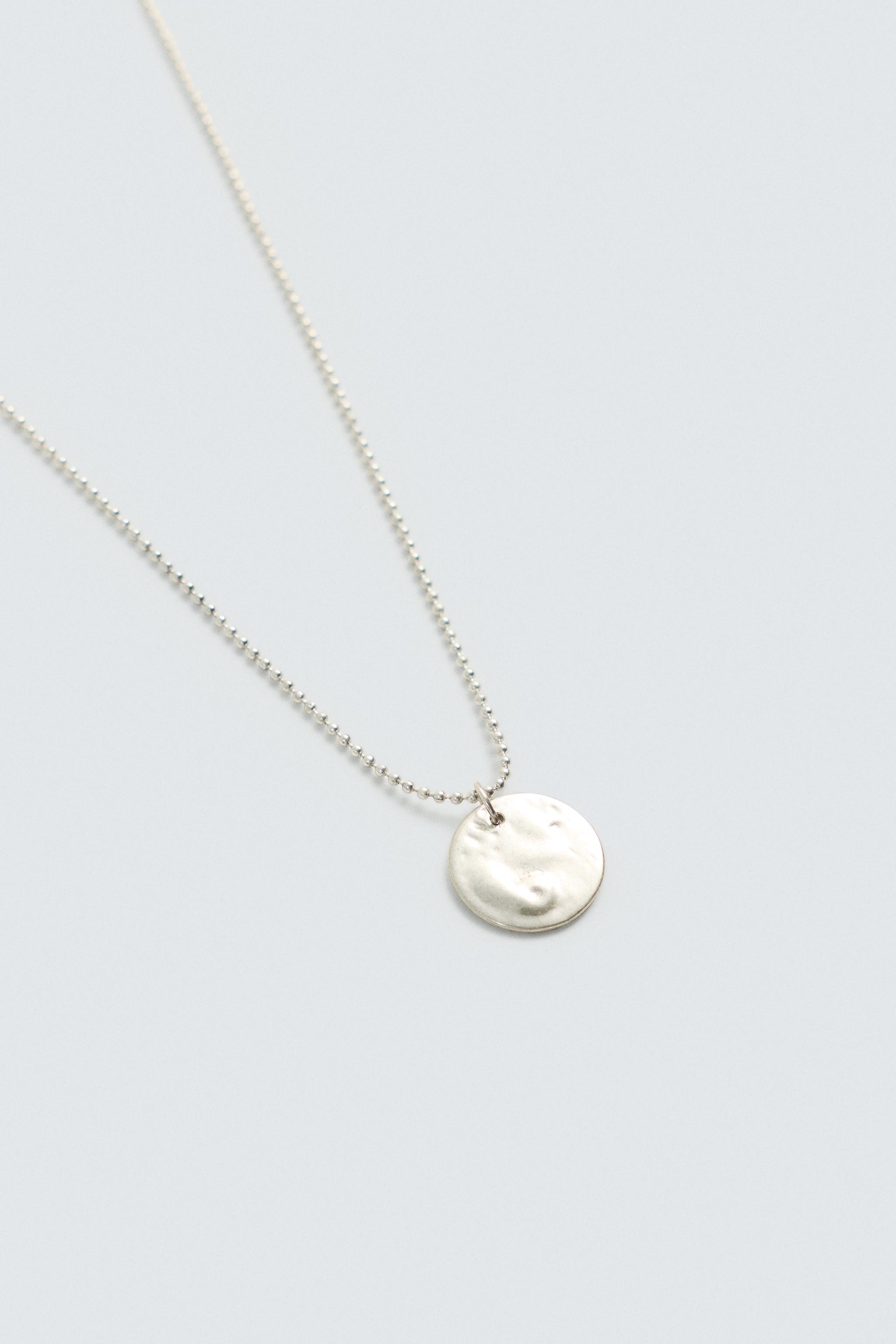 COIN PENDANT NECKLACE - Silver | ZARA United States