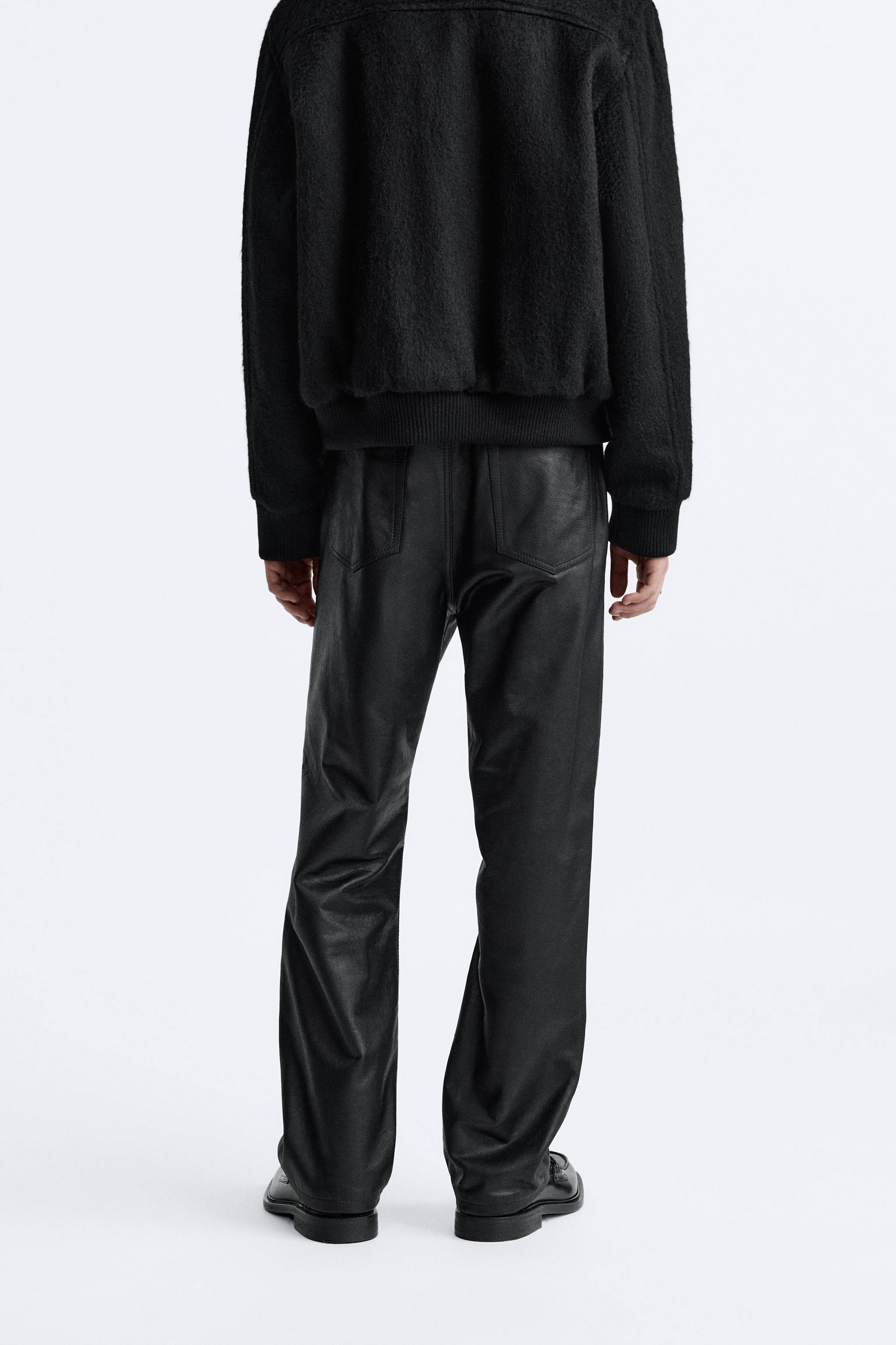 Zara Model Leather Trousers Black – Bağaç Moda