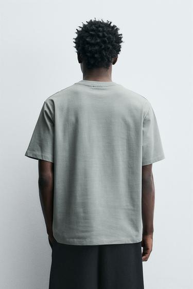 T-SHIRT BRODÉ POISSON - Bleu clair de Zara - Image 2
