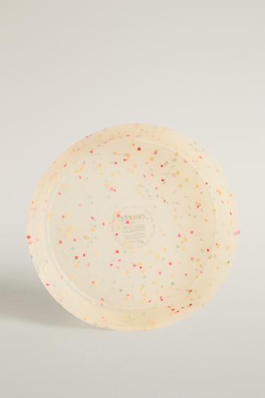 KIDS’ SILICONE CONFETTI PLATE — Multicolored 1