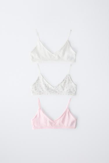 9-14 AÑOS/ PACK TRES TOPS ESTRUCTURA FLORES - Multicolor de Zara