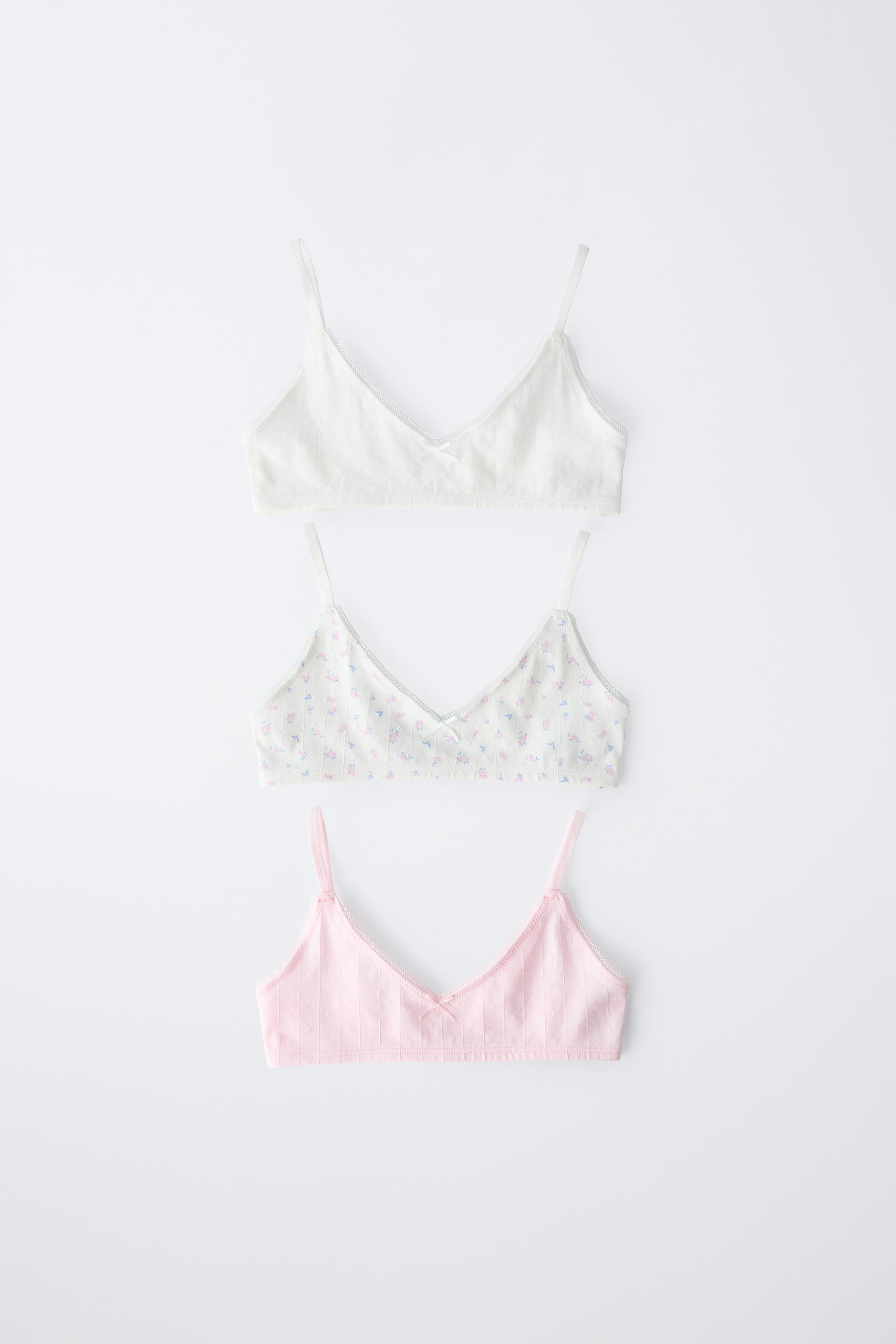 AGES 9-14/ THREE-PACK OF FLORAL TEXTURED TOPS