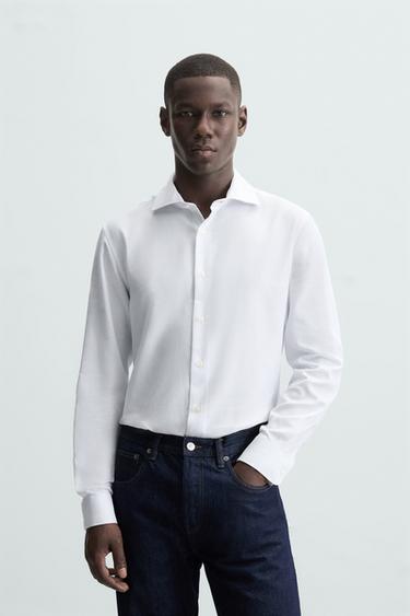 EASY CARE TEXTURED SHIRT - Oyster-white by Zara