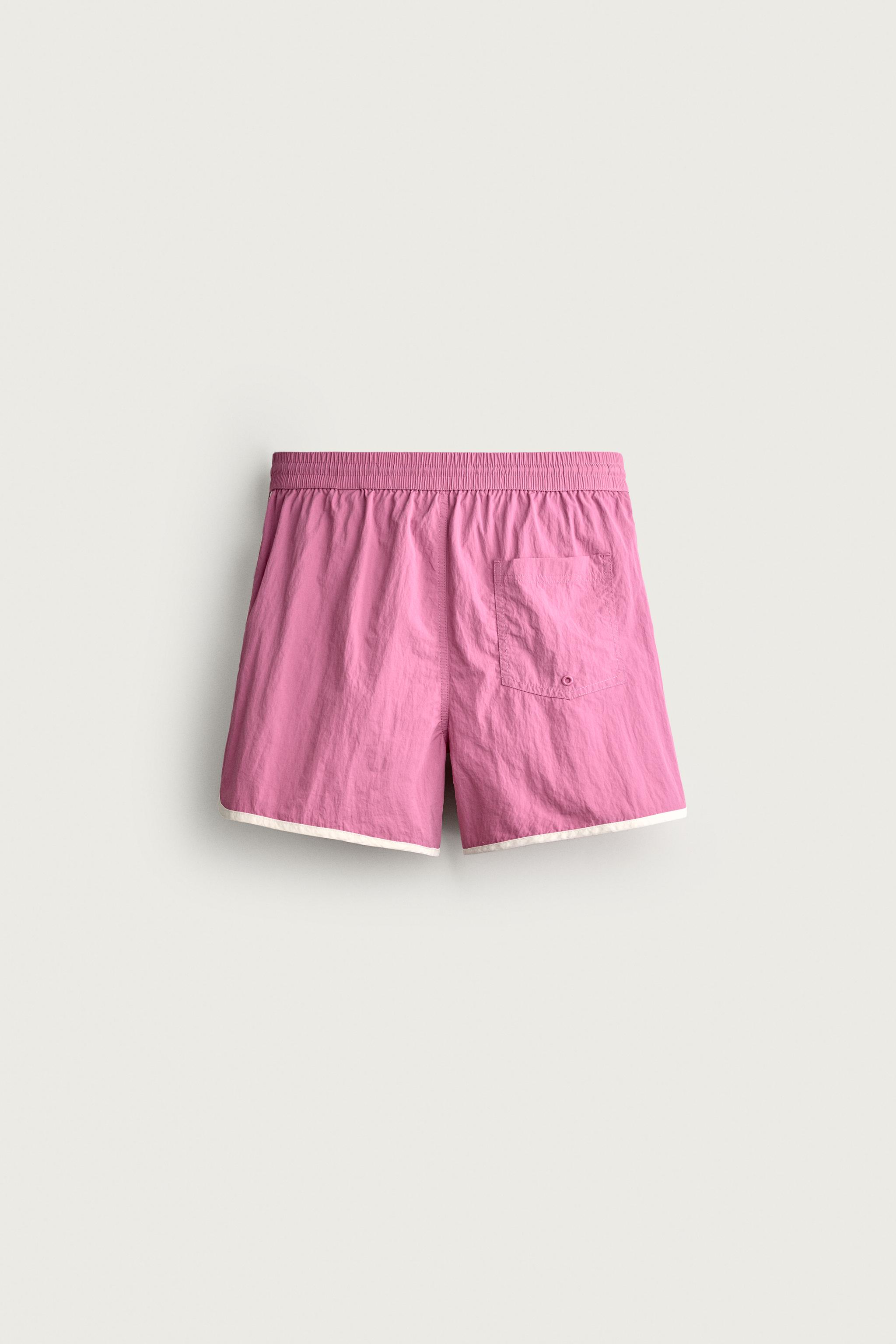 CONTRAST TRIM MID-LENGTH SWIMSUIT