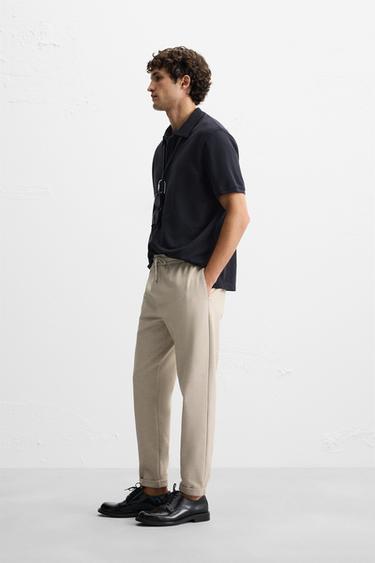 PANTALON TAILLE JOGGER EASY CARE - Sable de Zara - Image 3